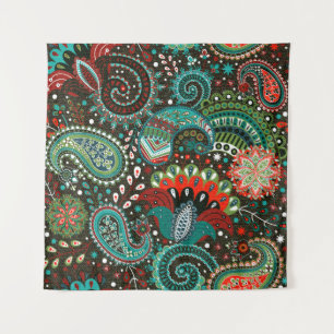 Floral paisley: seamless pattern elements. tapestry