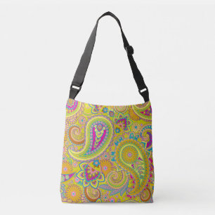 Floral Paisley seamless pattern I + your ideas Crossbody Bag
