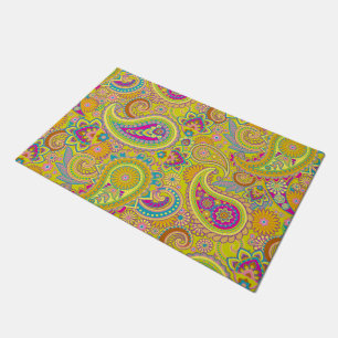 Floral Paisley seamless pattern I + your ideas Doormat