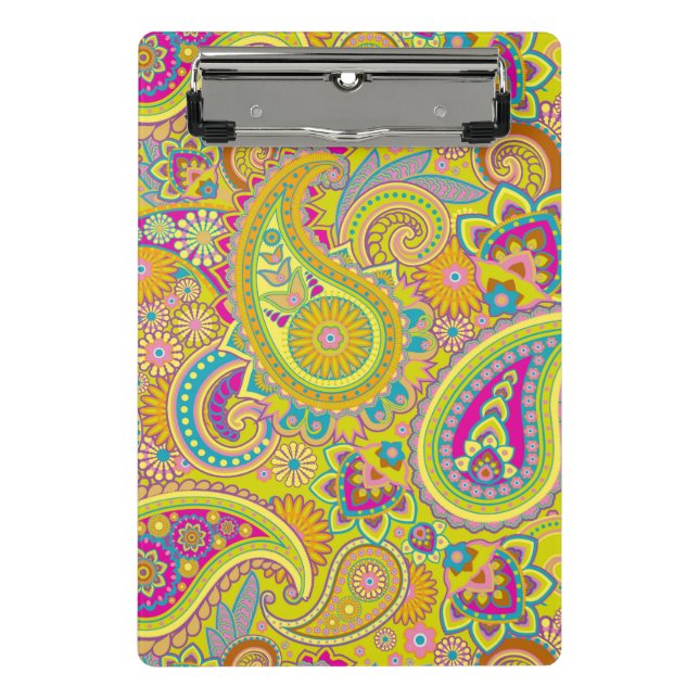 Floral Paisley seamless pattern I + your ideas Mini Clipboard (Front)