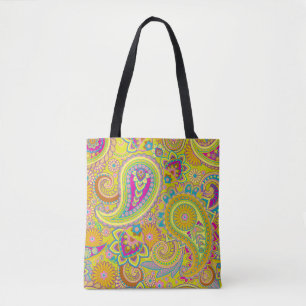Floral Paisley seamless pattern I + your ideas Tote Bag