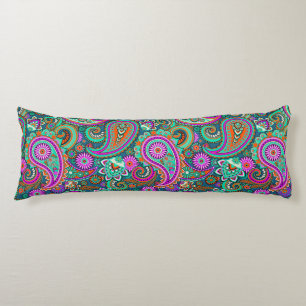 Floral Paisley seamless pattern II + your ideas Body Cushion