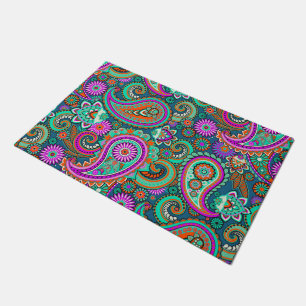 Floral Paisley seamless pattern II + your ideas Doormat
