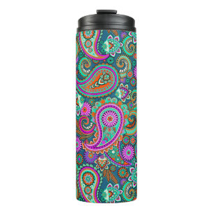 Floral Paisley seamless pattern II + your ideas Thermal Tumbler