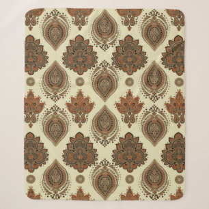 Floral paisley seamless pattern. Vintage illustrat Sherpa Blanket