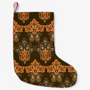 Floral paisley seamless pattern. Vintage illustrat Small Christmas Stocking