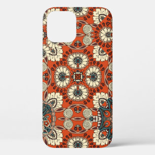 Floral Paisley Tapestry Fabric Print iPhone 12 Case