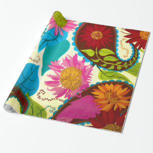 Floral Paisley Wrapping Paper
