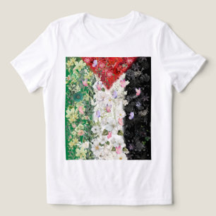 Floral Palestine Map - Free Palestine Map T-shirt Tri-Blend Shirt