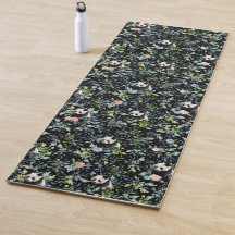 Floral Panda Pattern with Pink and Blue Roses