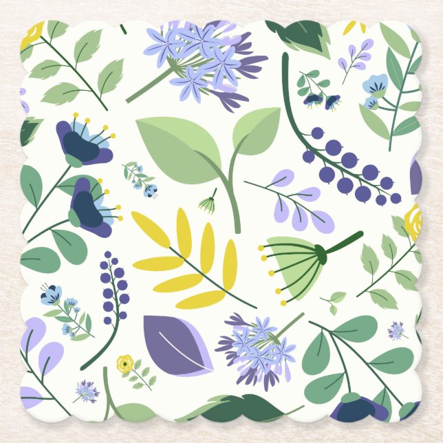 Floral Paper Coaster (Front)