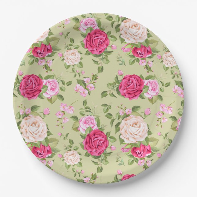 Floral Paper Plate (Front)