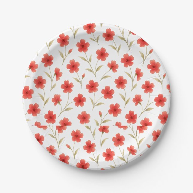 Floral Paper Plate (Front)