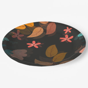 Floral paper plate