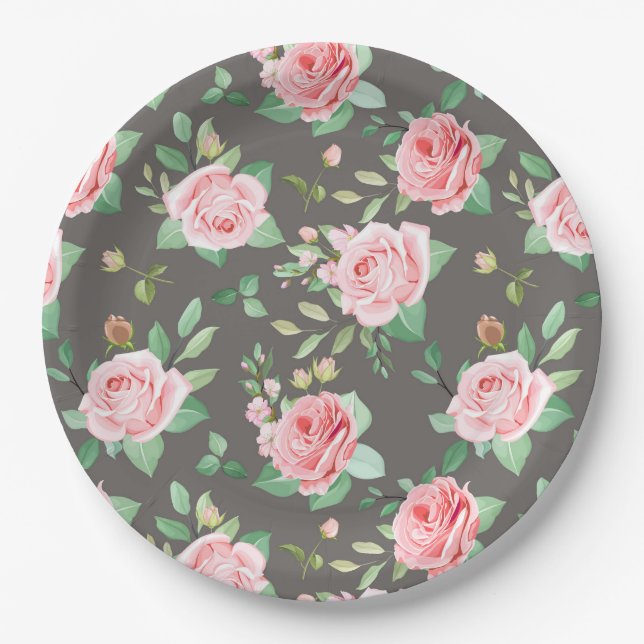 Floral Paper Plate (Front)