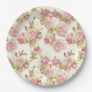 Floral Paper Plate