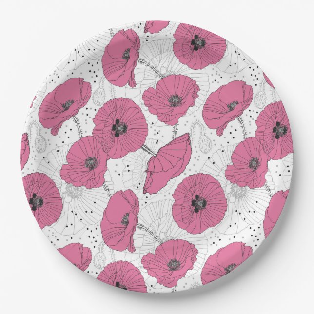 Floral Paper Plate (Front)