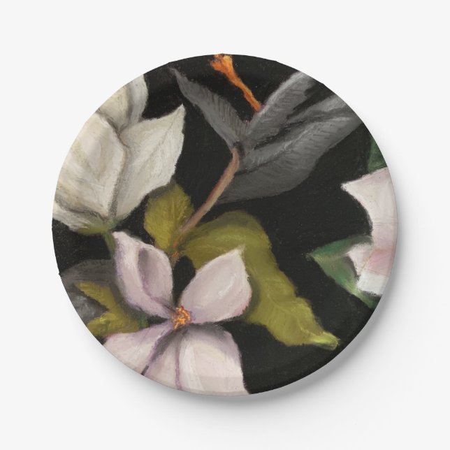 floral paper plate (Front)