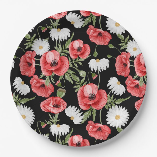 Floral Paper Plate (Front)