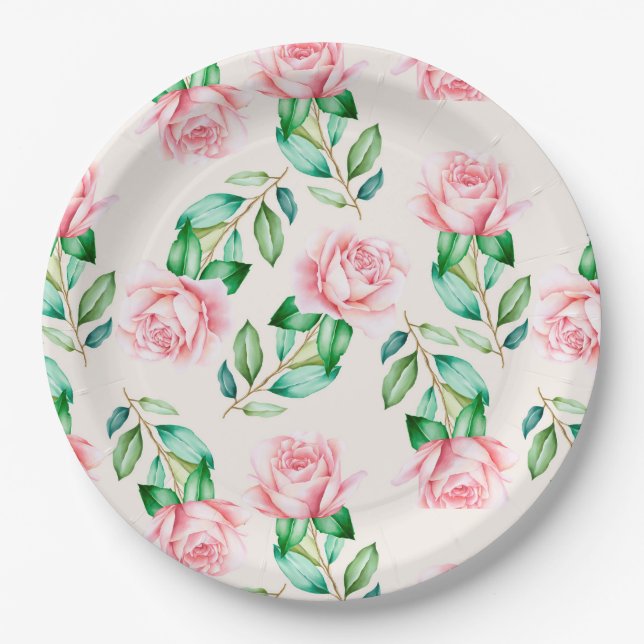 Floral Paper Plate (Front)
