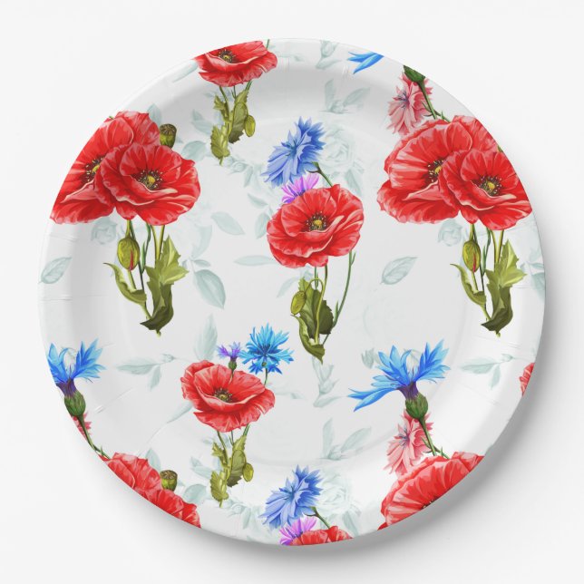 Floral Paper Plate (Front)