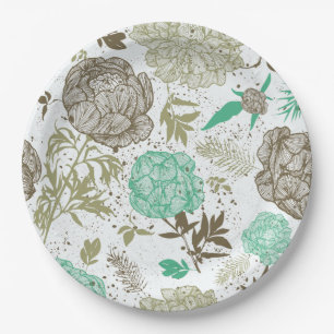Floral Paper Plate