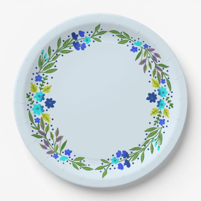 Floral Paper Plate (Front)