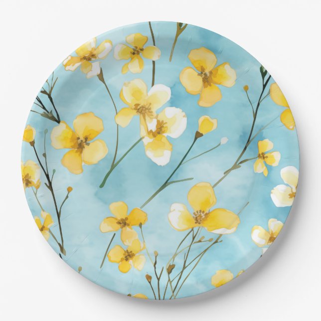 Floral  paper plate (Front)