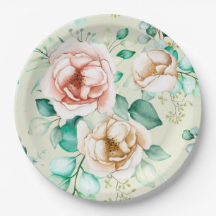 Floral Paper Plate