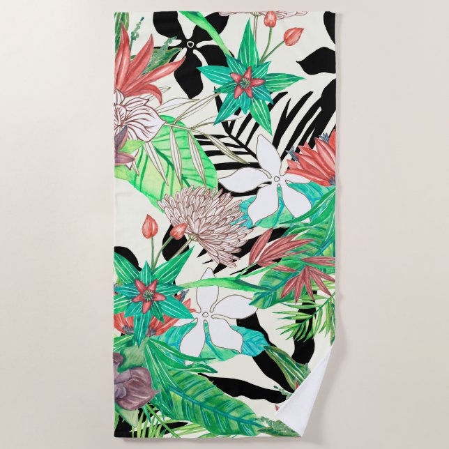 Floral Paradise II Beach Towel (Front)