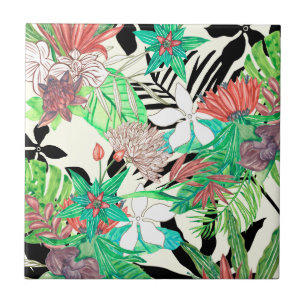 Floral Paradise II Ceramic Tile