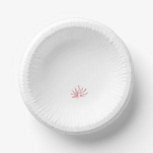 Floral Party Bowls Elegant Red Tableware Paper Plate