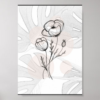 Floral party poster