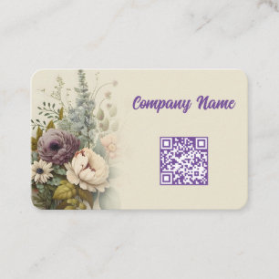 Floral Pastel Colors beautiful Flowers Bouquet Business Card