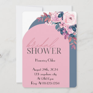 FLORAL PASTEL COLORS BRIDAL SHOWER INVITATION