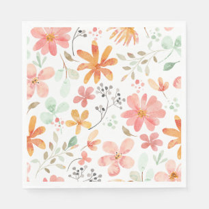 Floral Pastel Pattern Tranquillity Napkin
