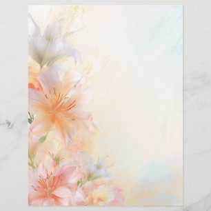 Floral Pastel Scrapbooking Paper