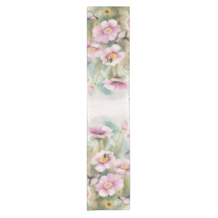 Floral pastel short table runner
