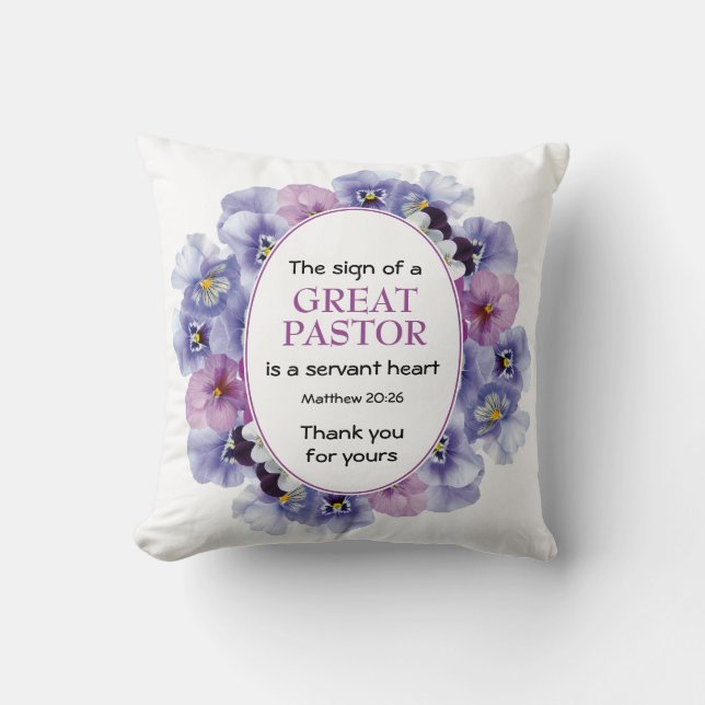 Floral Pastor Appreciation  Cushion (Front)