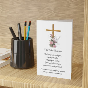 Floral Pastor Appreciation Thank You Card