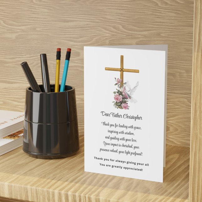 Floral Pastor Appreciation Thank You Card (Creator Uploaded)