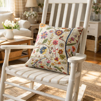 Floral Patchwork Design Cushion
