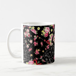Floral Patchwork: Pretty Seamless Design. Coffee Mug