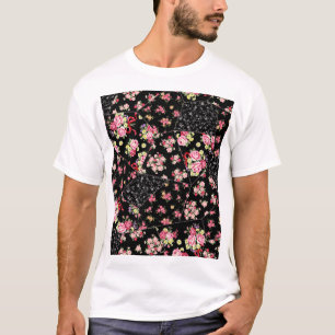 Floral Patchwork: Pretty Seamless Design. T-Shirt