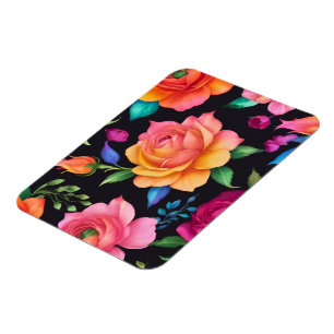 Floral Patern Rose Flexible Photo Magnet