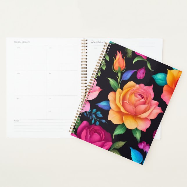 Floral Patern Rose Planner (Display)