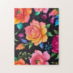 Floral Patern Rose Puzzle