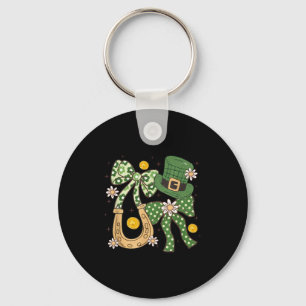 Floral Patricks Coquette,retro Shamrock Funny Gift Key Ring