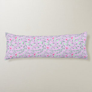 Floral pattern.05.FR.pink and Lgreen LPink BG Body Cushion