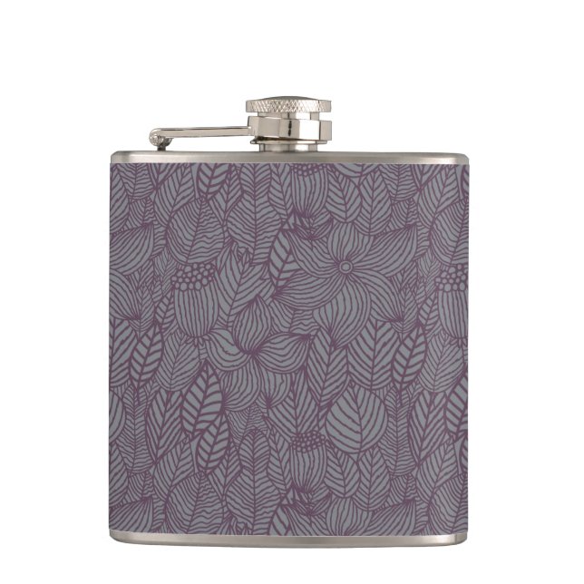 Floral Pattern 10 Hip Flask (Front)